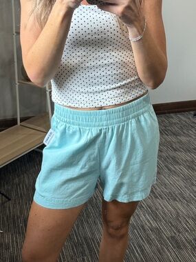 NWT Blue Elastic Waist Women’s Shorts